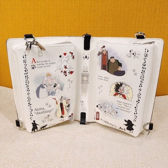 Loungefly Disney 101 Dalmatians Story Book Convertable Backpack Crossbody Bag main image 7